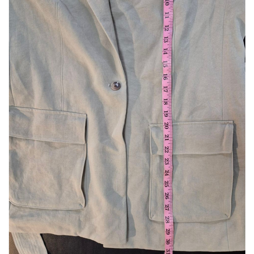 Women's Express Sage Green Utility Jacket‎ XL with Belt - Picture 8 of 11
